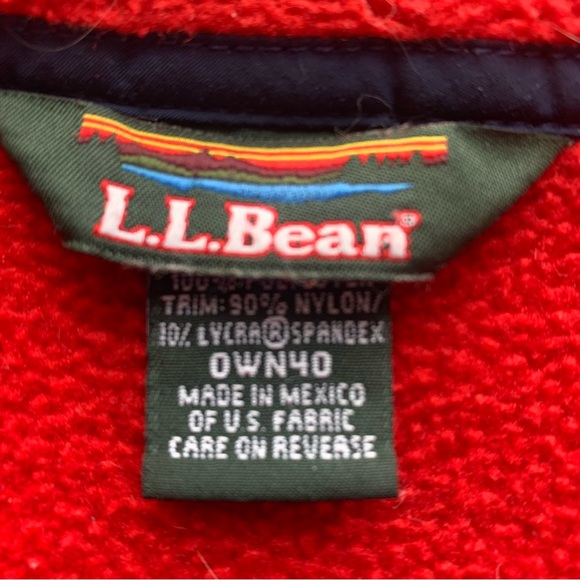 LL Bean Fleece Sweater Quarter Zip - Picture 6 of 7